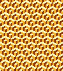Gold pattern cube background
