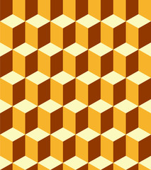 Gold pattern cube background