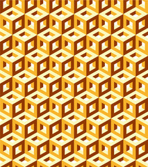 Gold pattern cube background