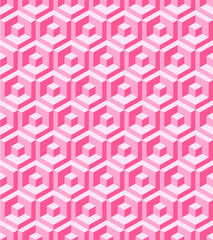 Pink pattern cube background