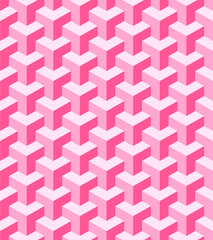 Pink pattern cube background