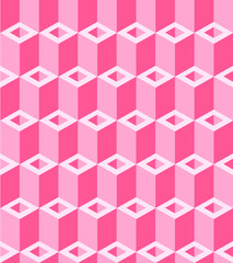 Pink pattern cube background