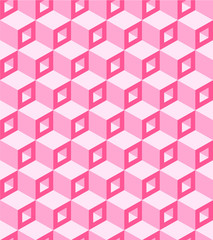 Pink pattern cube background