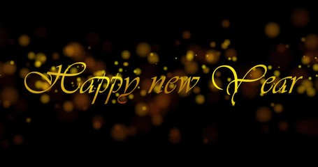 happy new year letter, text video - Powered by Adobe