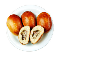 buns with meat filling, insulated