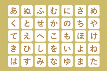 Fototapeta premium 日本語 japanese language 国語 日本 ひらがな ベクター AI 素材