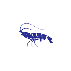 Shrimp vector icon illustration design template