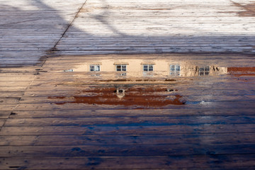 reflection in the streest, austria, vienna