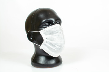 Medical mask on the head from menenken