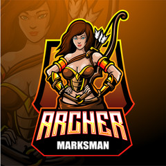 Archer esport logo mascot design.