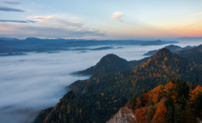 Try Korony, Pieniny