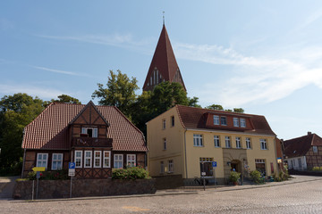 City Centre of Klütz with St. Mary's Church, Klütz, Mecklenburg Western Pomerania, Germany, Europe