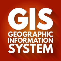 GIS - Geographic Information System acronym, concept background