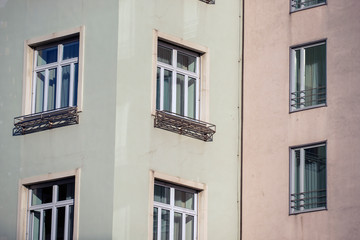 Fototapeta na wymiar facade of a buildingbuilding, house, in wien, viena, österrike, Austria
