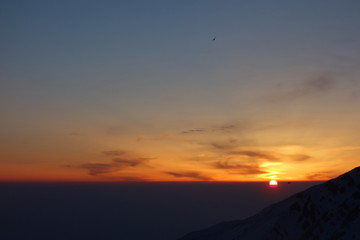 Sunset in Tateyama, Toyama, Japan