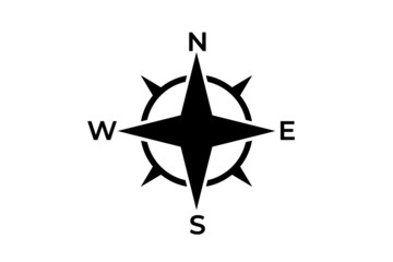 simple compass vector design icon