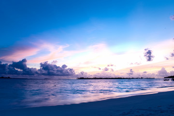 モルジブの夕焼け　マジックアワー③