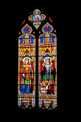 Niort. Vitrail de l'église Notre-Dame. Deux-Sèvres, Nouvelle-Aquitaine