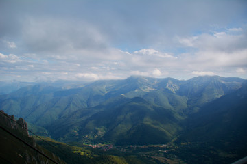 Fototapeta premium High mountains full of fog and clouds,