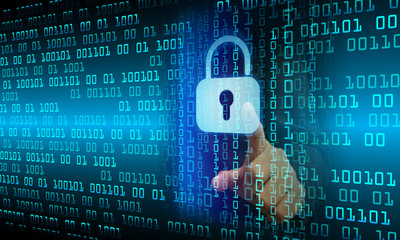Blue cyber circuit future technology concept background