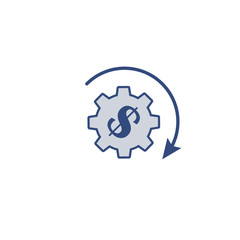 Process optimization vector icon on white isolated background.