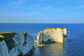 Old Harry Rocks cliffs on the southern coast of England
