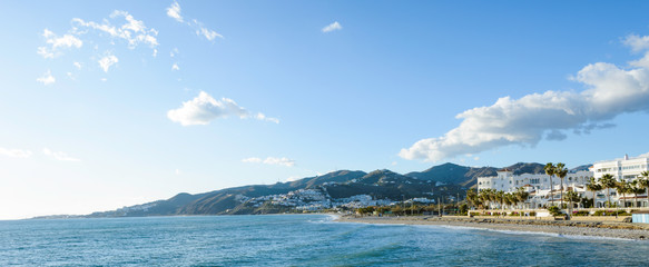Playa del Playazo, Nerja, Andalusia, Spain, Europe