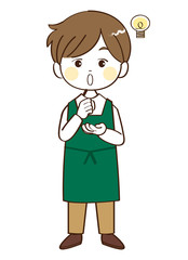 男性、店員、閃き