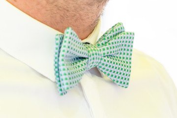 Details of a bow tie for a ceremony or for a wedding