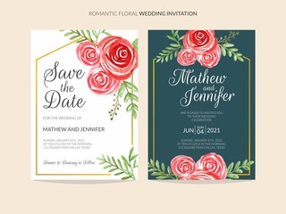 Romantic Elegant Flower Wedding Invitation