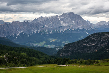 Fototapeta na wymiar Amazing view of Summer in Mountain Dolomites, Italy