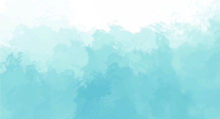 Blue watercolor background for your design, watercolor background concept, vector.