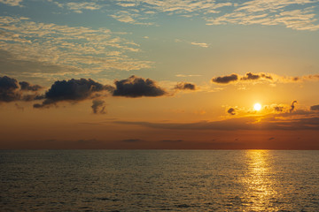 Adriatic sea. Ostuni, Puglia. Sunrise. Renowned seaside resort located in the heart of Salento....