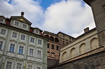 Fototapeta na wymiar Bohemian architecture and baroque buildings in Prague (Czech Republic, Europe)