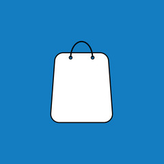 Vector illustration of shopping bag symbol.