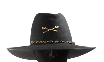 General Custer hat of the war of secession, isolated on white background