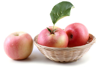 Apples and leaves