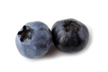 Blueberries isolated on white