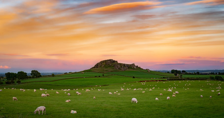 Sunset at Almscliffe Crag