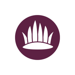 grass nature block style icon