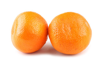Mandarin oranges isolated on white