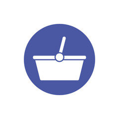 shopping basket block style icon