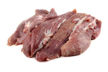 Pork isolated on white background