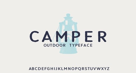 camper, an outdoor hand drawn font alphabet typeface vector set © ZeaLab