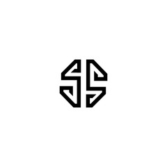SS Letter Logo Design Vector Template