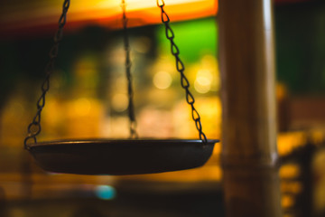 Vintage Indonesian Weighing Scale with bokeh background