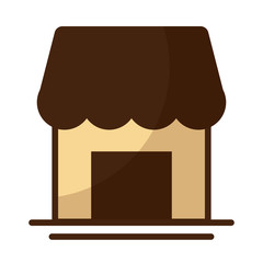 cute building of house on white background