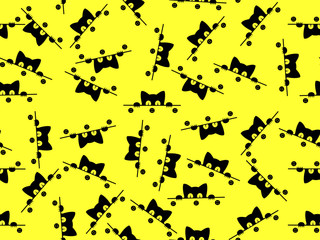 Seamless pattern with cat motif.