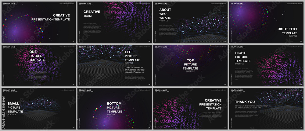 Wall mural presentation design vector template, multipurpose template for presentation slide, flyer, brochure c