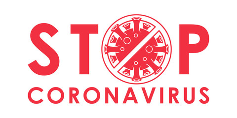 Stop coronavirus 2019-nCoV vector illustration. Stop coronavirus 2019-nCoV sign, symbol vector design template. Stop Corona virus disease design Concepts.
